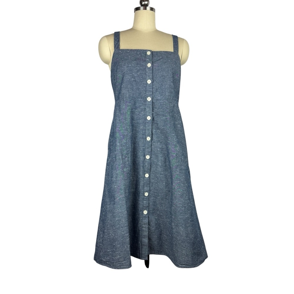 NWT Madewell Button Front Chambray Tank Dress Size 10